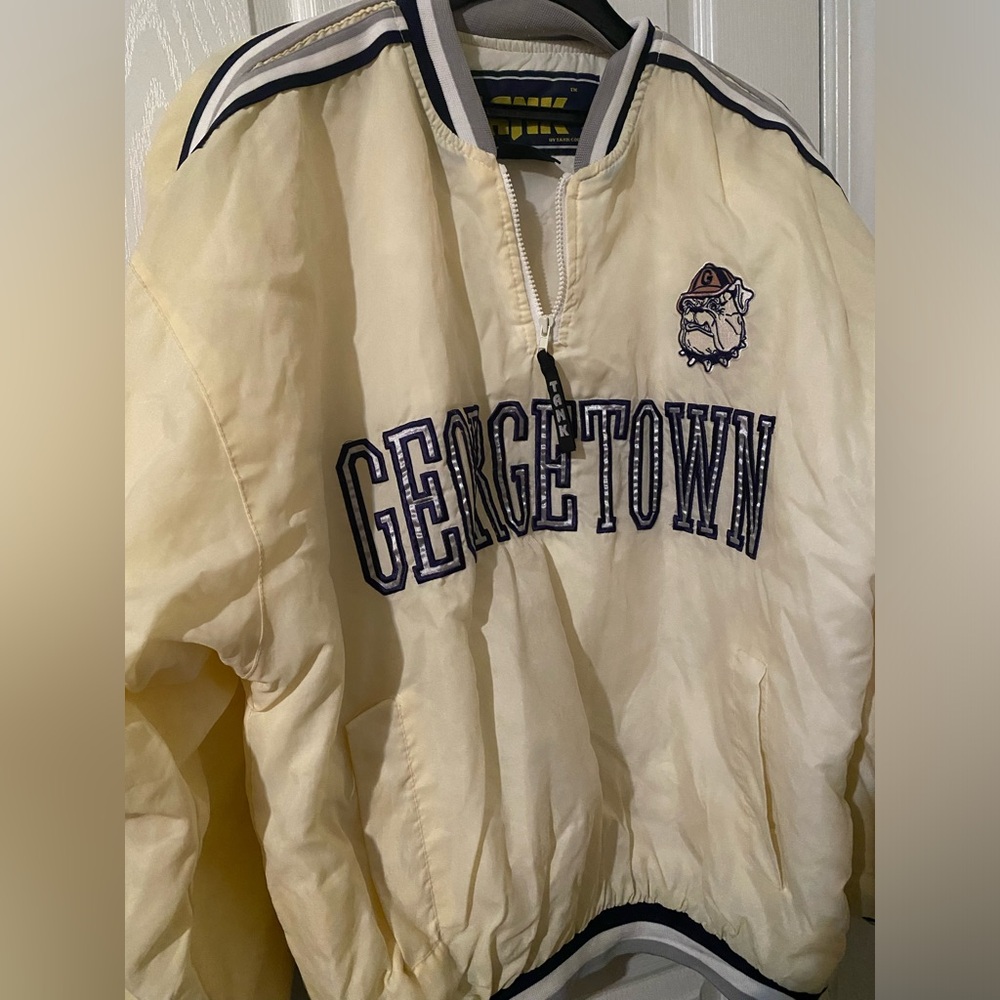 Vintage Georgetown Satin Tank Jacket XXL
